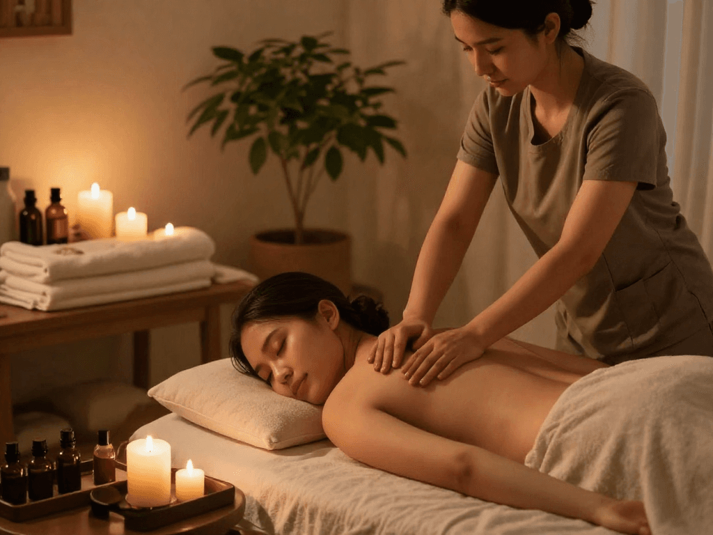 Experience high-quality 의정부출장마사지 in a serene home setting with a professional therapist.