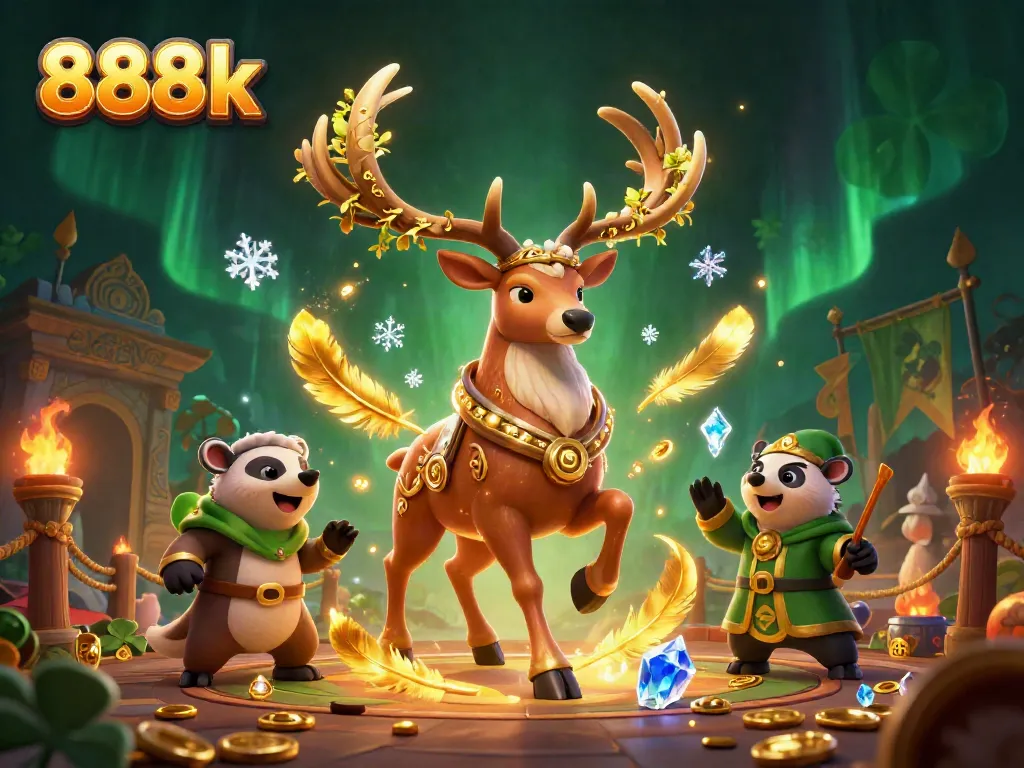 Experience thrilling gameplay with 888k illustrated through vibrant characters and dynamic casino elements.