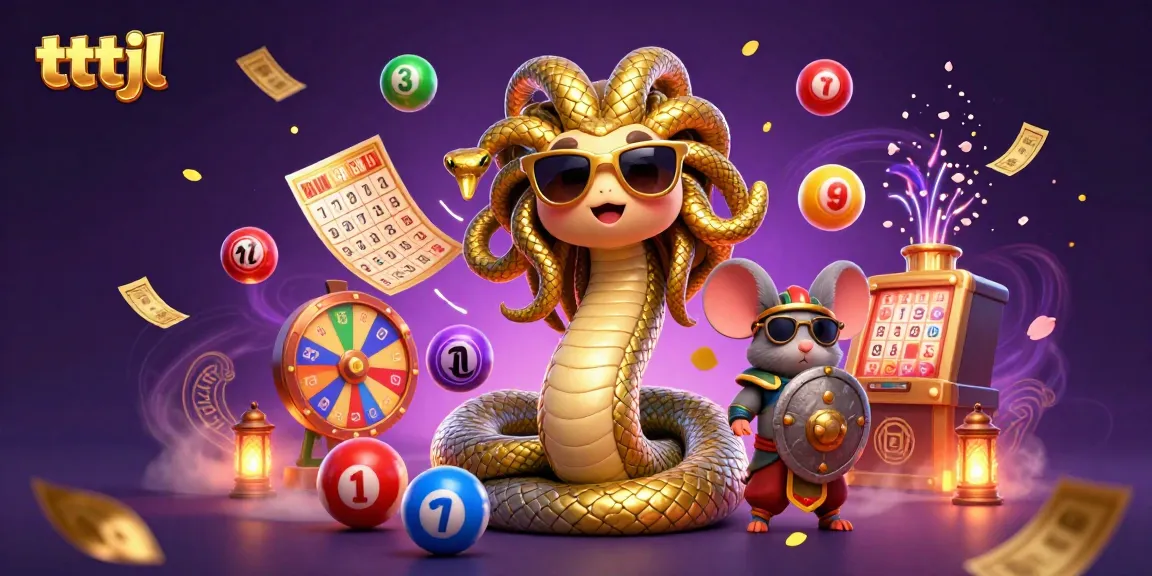 Engage in thrilling moments with tttjl's lively lottery scene featuring Medusa and a warrior mouse.