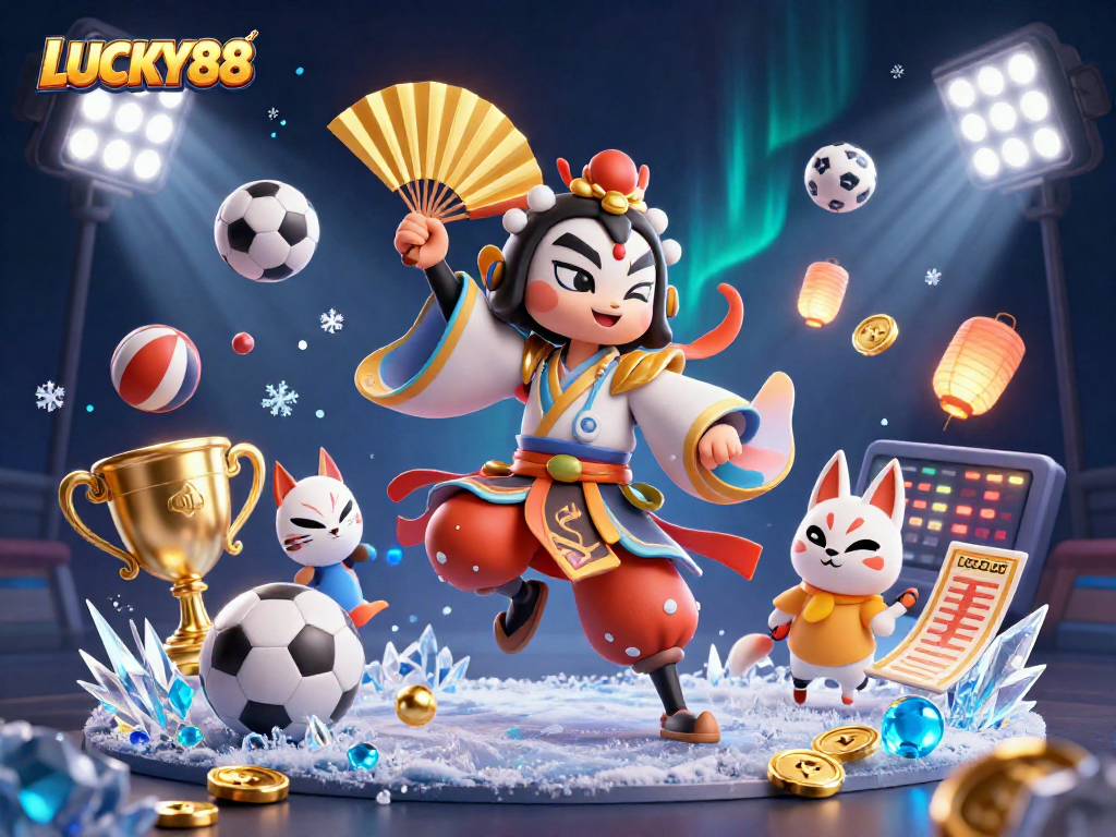 LUCKY88 invites players to experience dynamic casino excitement with a vibrant 3D scene full of action.