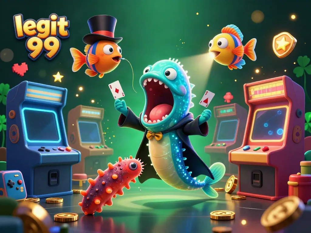 Experience legit 99 gaming excitement with whimsical sea creatures performing magic in a vibrant casino setting.