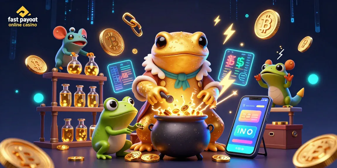 Experience the excitement of fast payout online casino with alchemists creating gold in a dynamic 3D scene.
