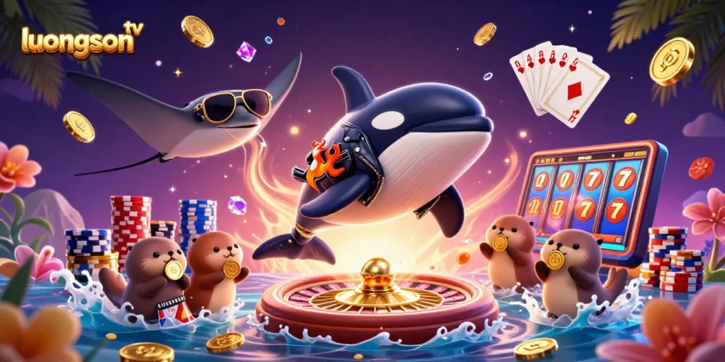 Experience thrilling gameplay at luongson tv with vibrant characters and dynamic gambling elements.